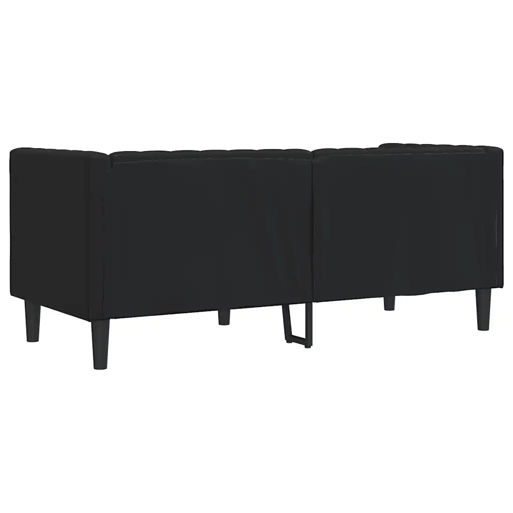 Divano Chesterfield Nero in Similpelle 372659