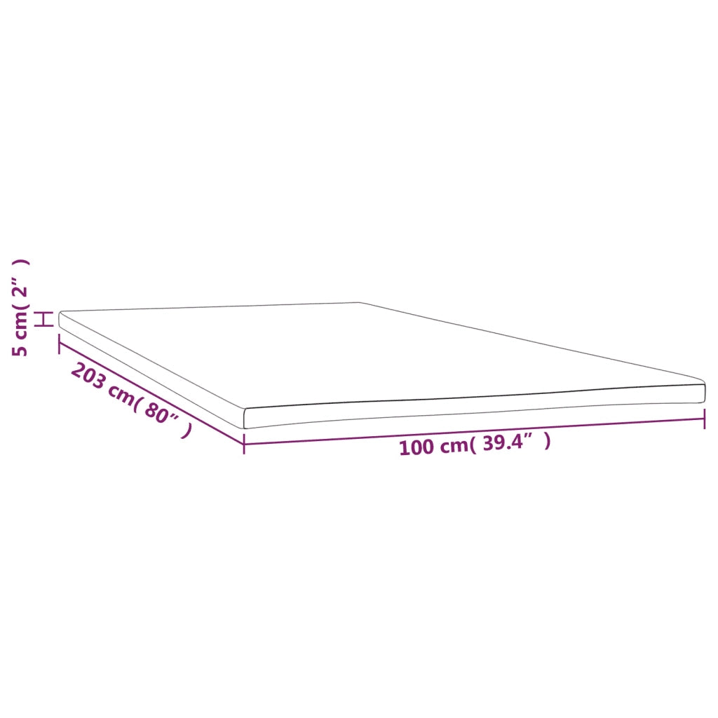 Coprimaterasso 100x203x5 cm Twin XL 347916