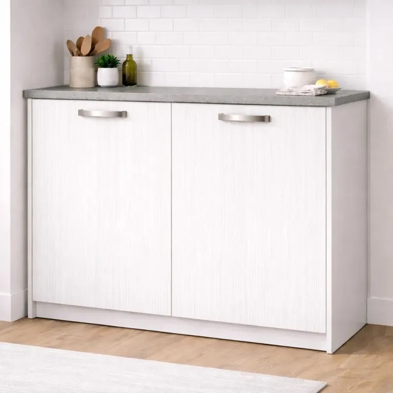Anta per mobili in Legno nobilitato Compresa di Maniglia 72x30 Bianco Frassino