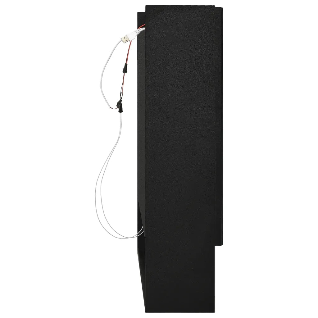 Armadietto a Specchio con LED Nero 80x15x60 cm in MDF 323605
