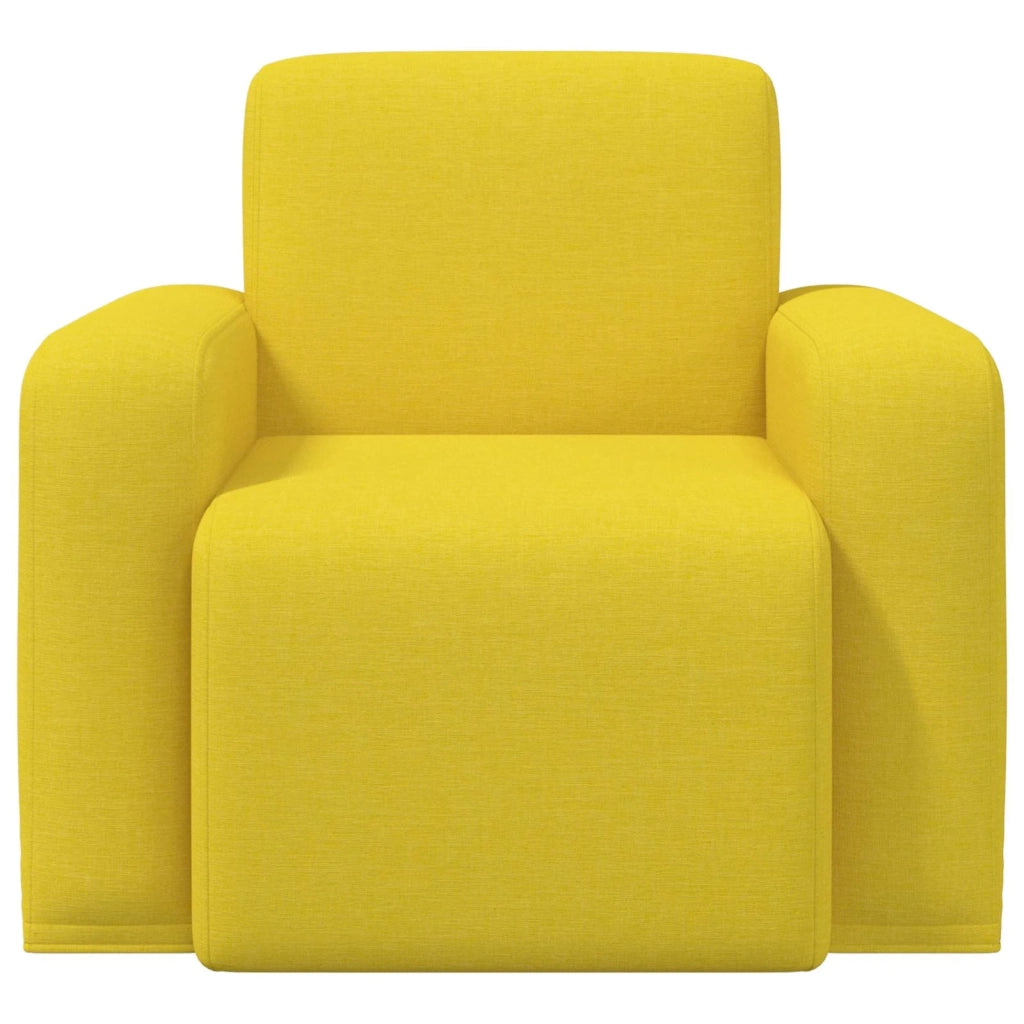 Poltrona Giallo Chiaro Tessuto 42042425
