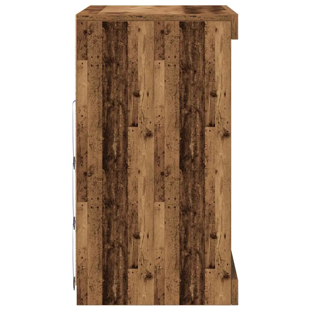 Madia LED Legno vecchio 60,5 x 37 x 67 cm Legno multistrato 863042