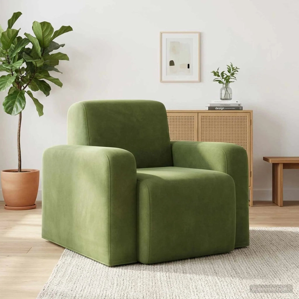 Poltrona Verde chiaro Velluto (V) 42042432