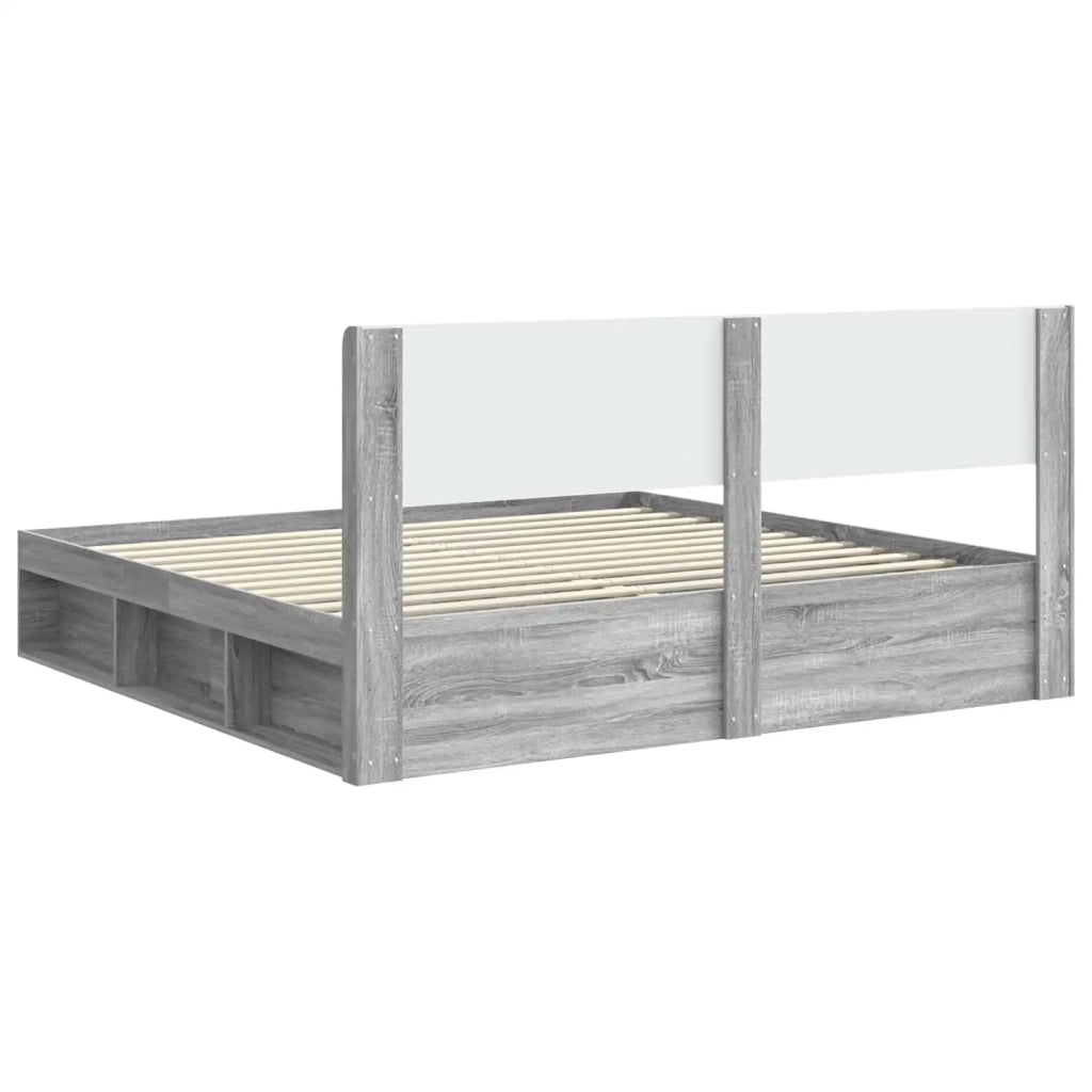 Struttura del letto con stoccaggio e testata 3 pcs 3414176