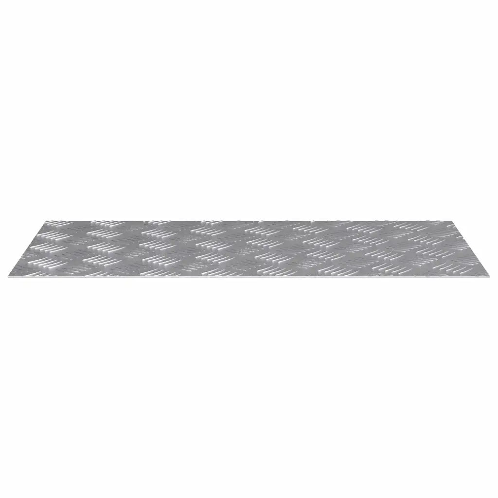 Dischi Quadrati 4 pcs Argento 80 x 40 cm Alluminio