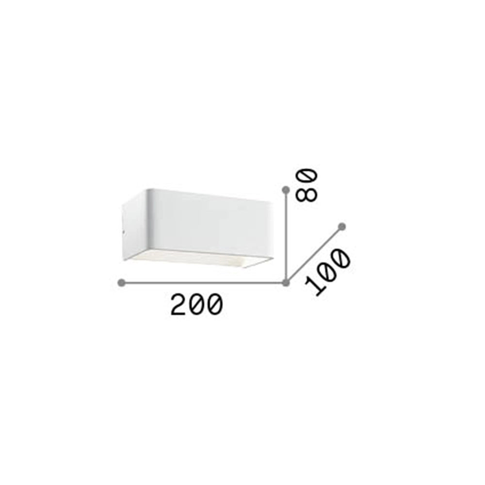 Applique Moderna Click Metallo Bianco Led 10,5W 3000K Luce Calda