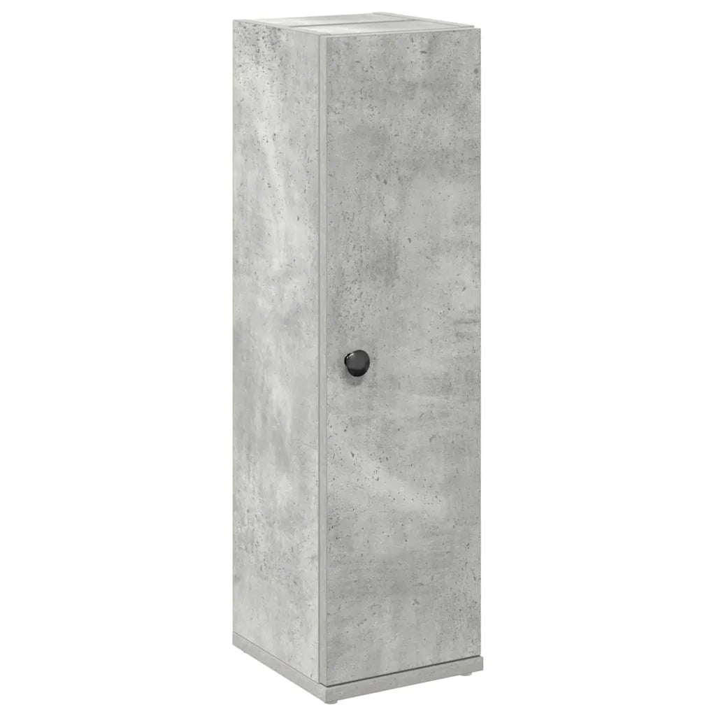 Mobile da Bagno con Portarotolo Grigio Cemento 20,5x22x72 cm