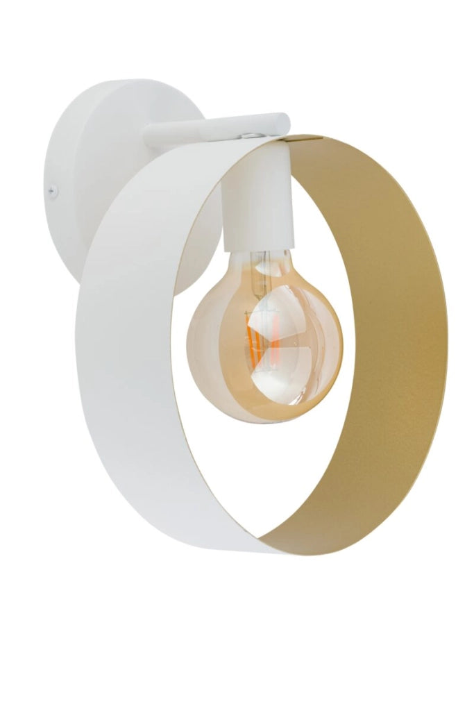Applique minimal bianco oro Happy E27 15W Sigma Lighting
