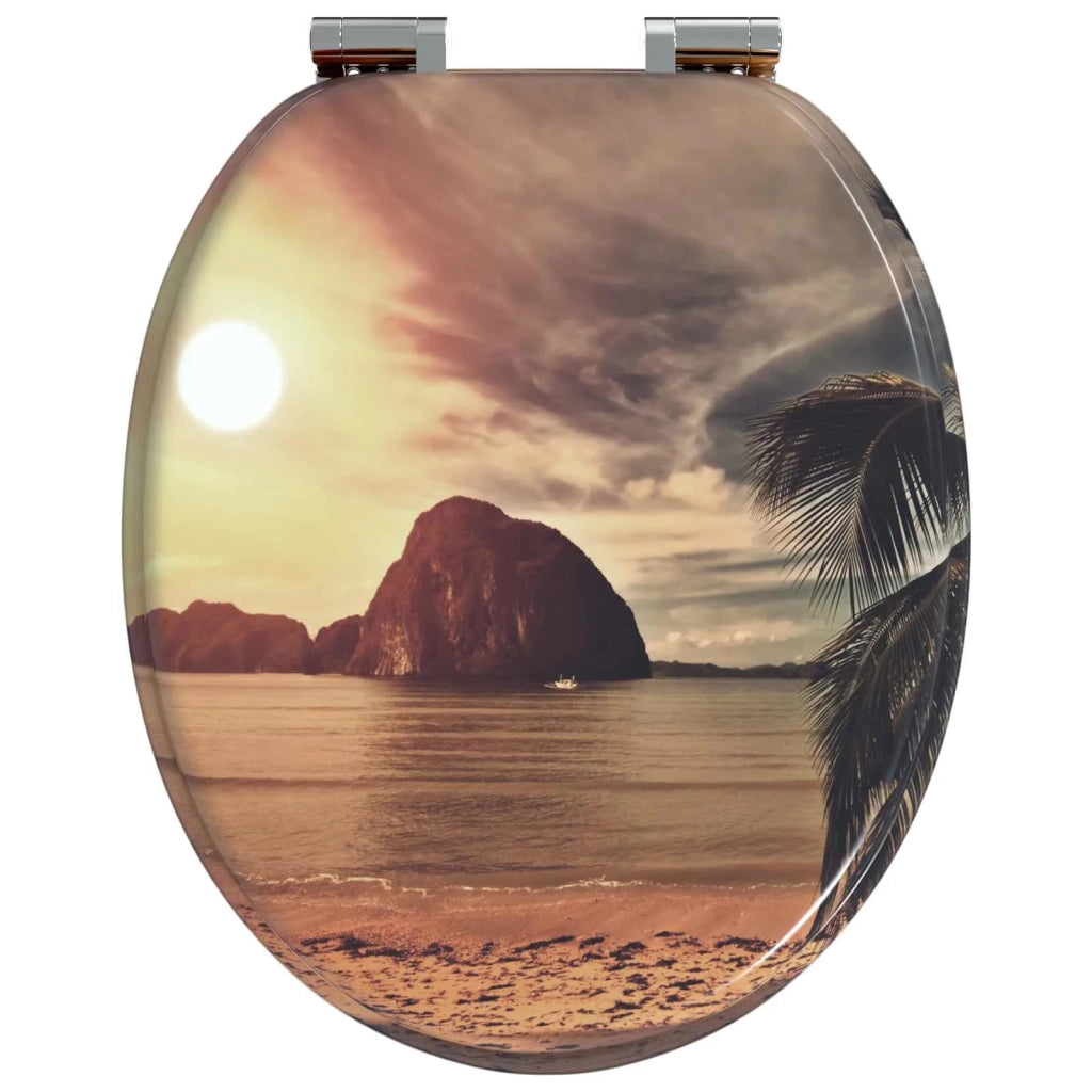 Sedile per toilette con chiusura morbida Arancione 44 x 38 cm 42027191