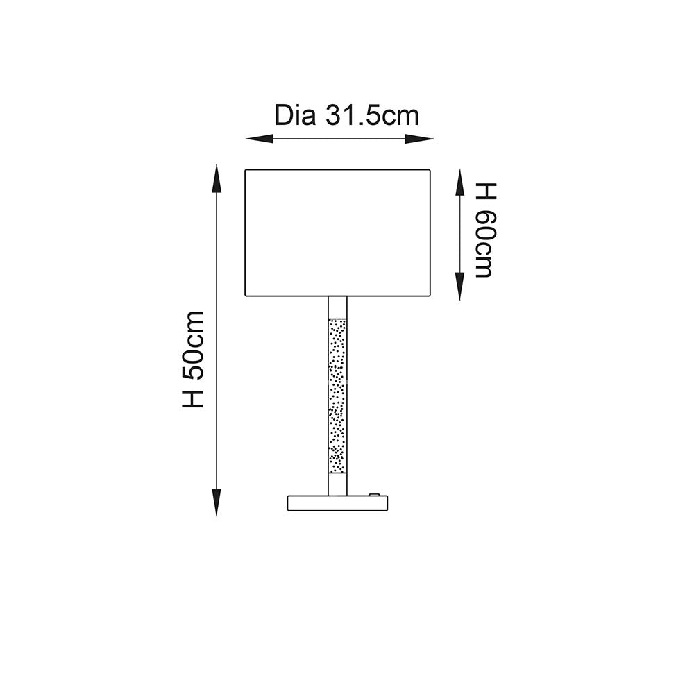 Lampada da tavolo Andromeda Endon cromo satinato LED
