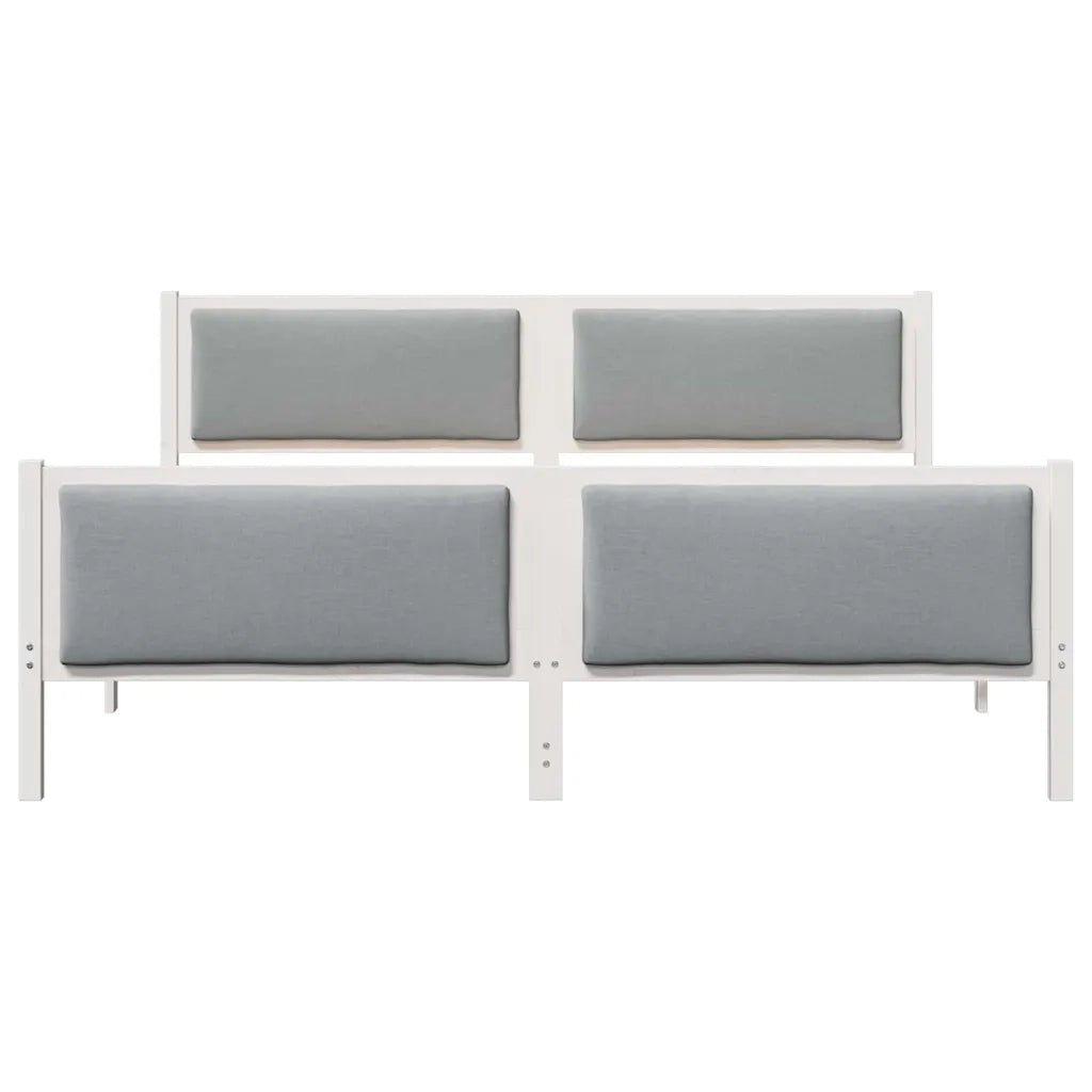 Struttura del letto Grigio chiaro 200 x 200 cm Tessuto