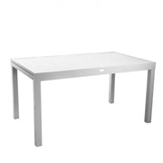 Tavolo alluminio sullivan bianco cm 150/210x90h73