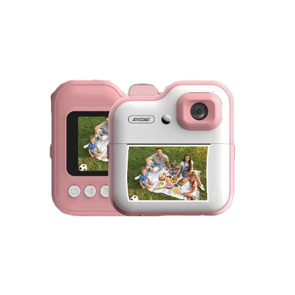 Trade Shop - Fotocamera Digitale Con Stampa Istantanea Per Bambini Con Schermo Ips 2,4″ Zoom Ottico C8 -