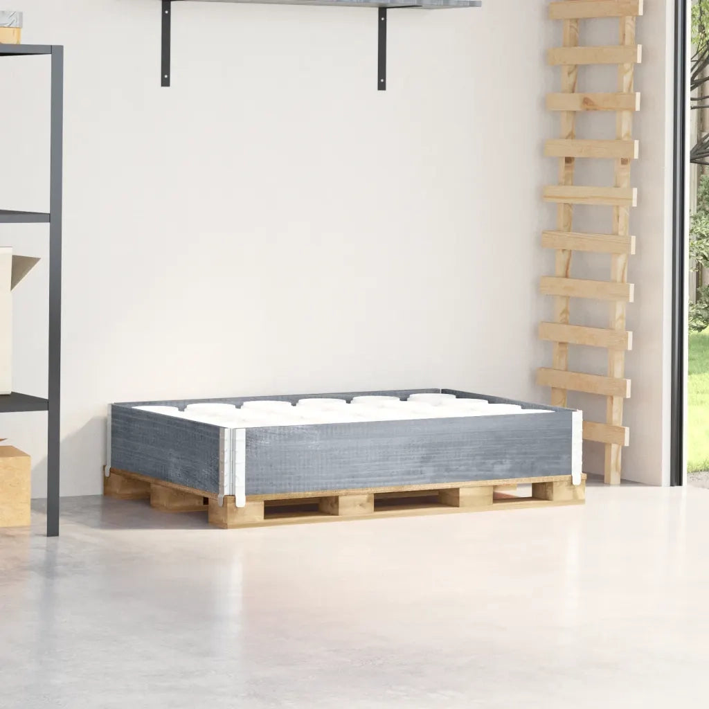 Paretale per Pallet Grigio 120x80 cm in Legno Massello di Pino CFW6129872