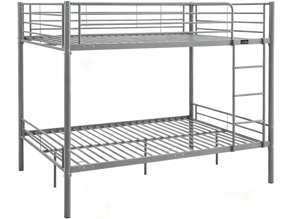 Letto a castello matrimoniale "Adam" con rete - 140 x 190 cm - Grigio