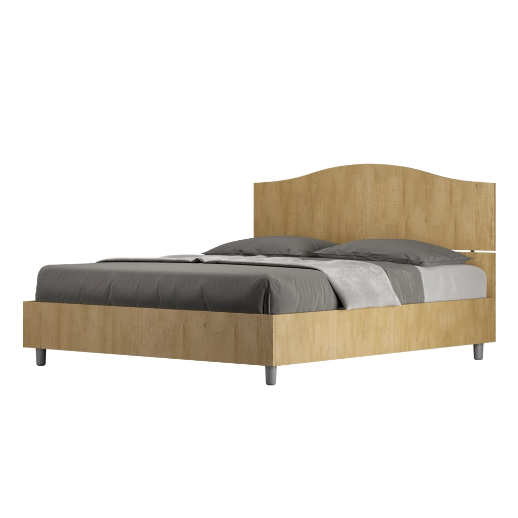 BS COM Letto matrimoniale senza rete 160x200 quercia