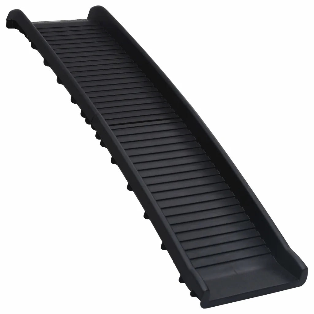 Rampa per Cani Pieghevole Nera 155,5x40x15,5 cm 170987