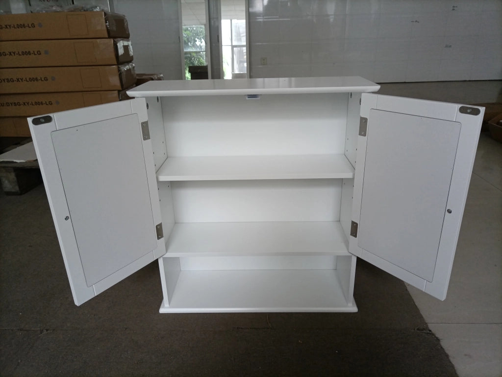 ARMADIO DA BAGNO con specchio 54,6 x 19,8 x 60 cm Bianco MDF