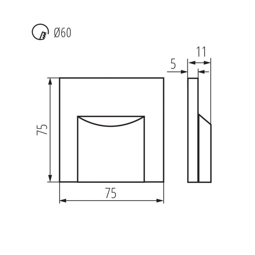 Lampada scala Kanlux ERINUS LED 0,8W 3000K bianca