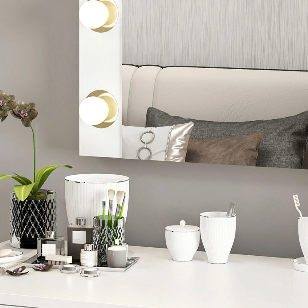 Specchio Trucco Armin con Luci LED 72x7x60H – L'eleganza e la funzionalità per il tuo angolo beauty