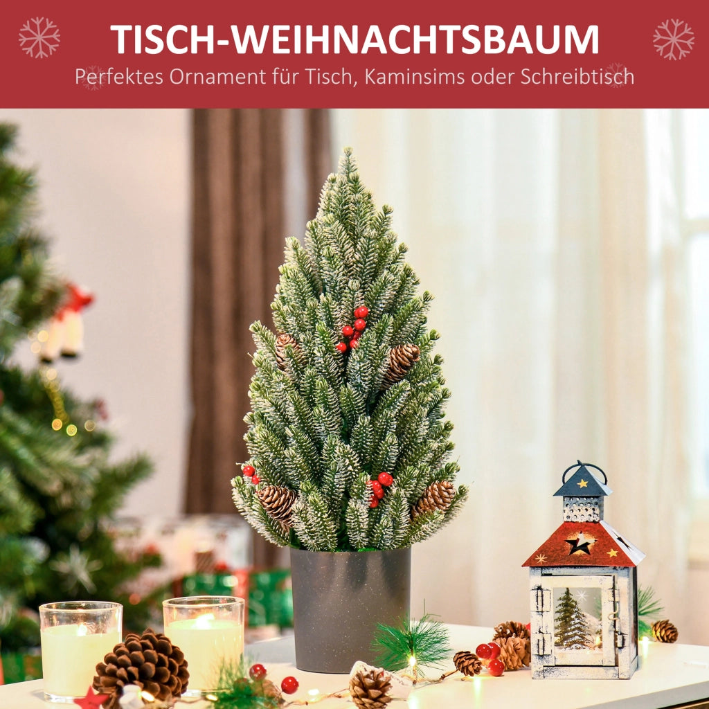 Albero di Natale Mini con Pigne e Bacche Rosse ¨C Xylo ¨C 50 cm Multicolore