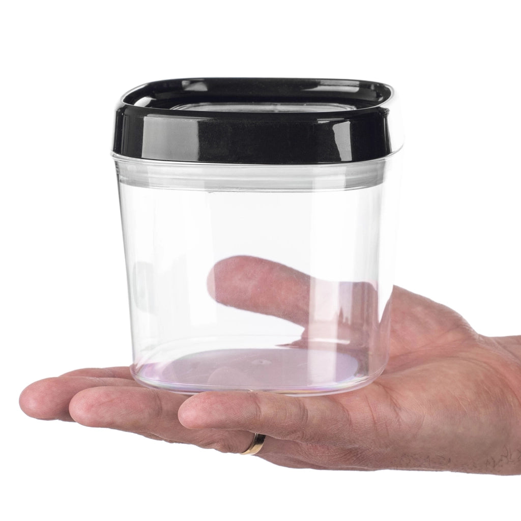 KADAX Contenitori per alimenti sfusi e spezie con coperchio, in plastica, confezione da 3 pezzi.