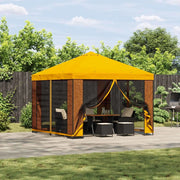 Gazebo 3 x 3 m Giallo Poliestere e Acciaio 190 900332
