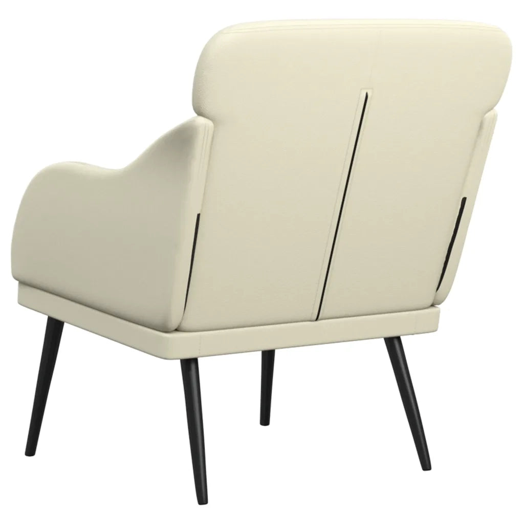 Poltrona | Sedia Relax Crema 63x76x80 cm Similpelle
