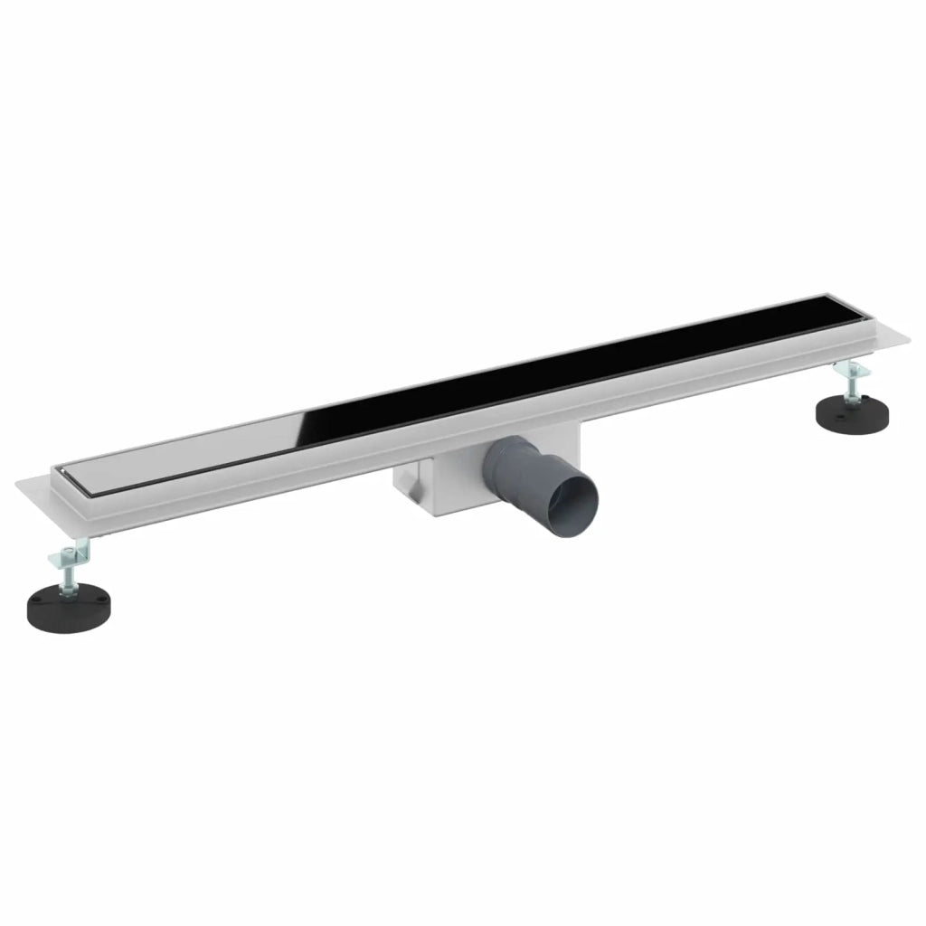 Drenaggio doccia con copertura in vetro Nero 70 cm 42015951