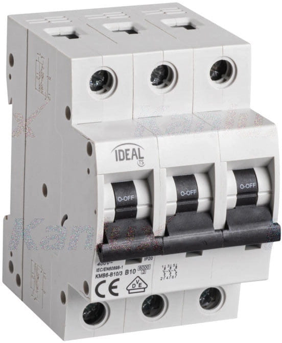 Interruttore magnetotermico 3P TH35 Kanlux KMB6