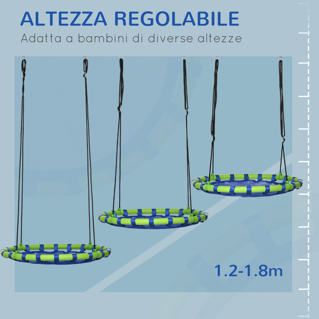 Altalena per Bambini da Giardino ¨C Minimal ¨C Blu, ?100cm