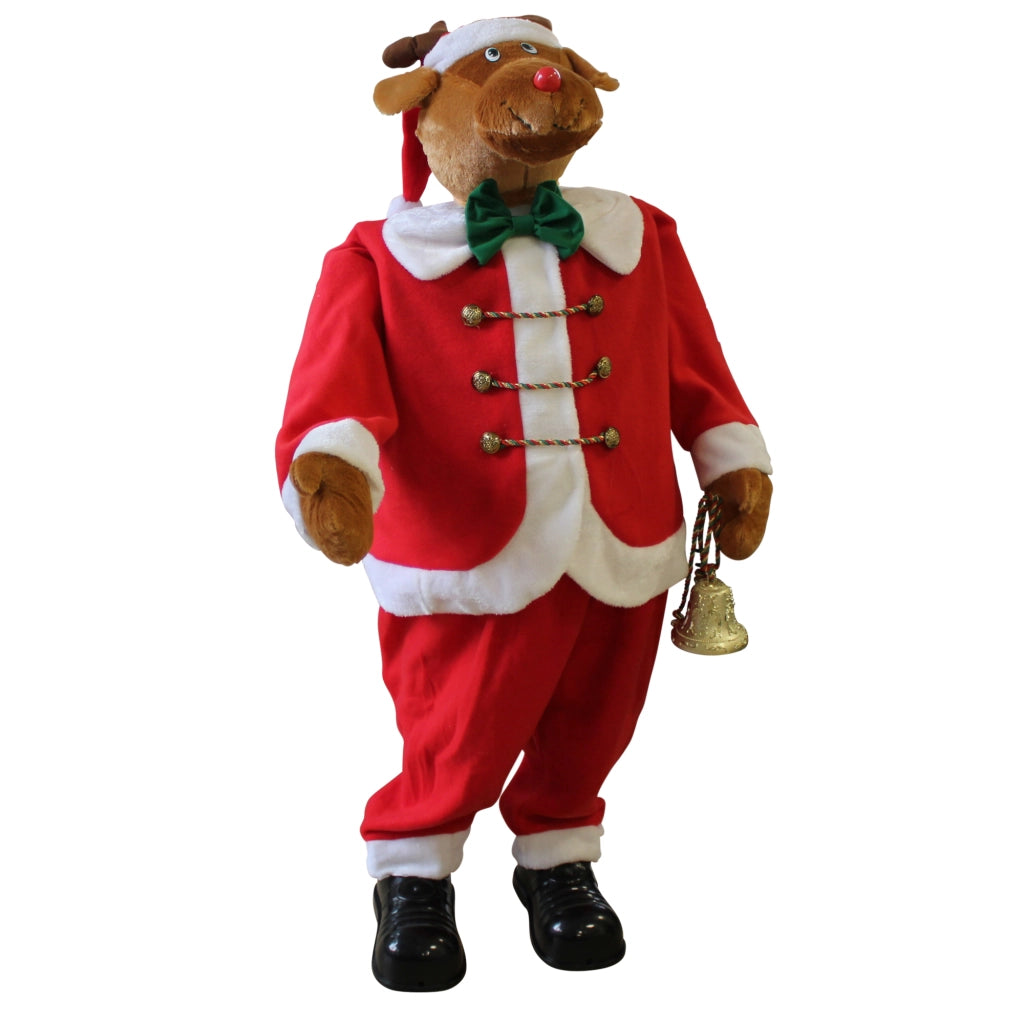 Babbo Natale Grandezza 120cm Canterino Ballerino Musica ALCE XXL