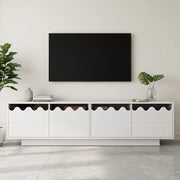 Cassettiera TV bianca in MDF e truciolare lunghezza 170 cm
