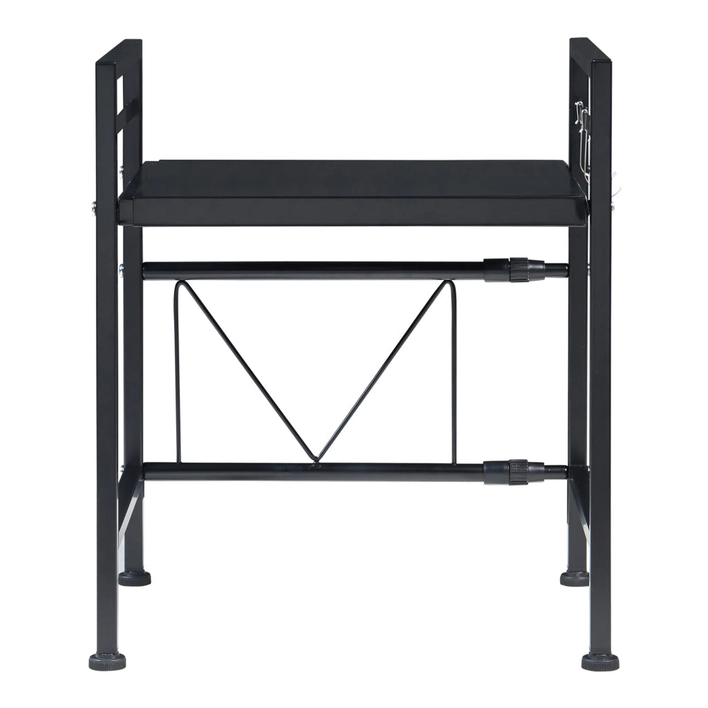 Scaffale dal design senza tempo per soggiorno/camera da letto mobiletto porta microonde con ripiano regolabile nero 03_0011329