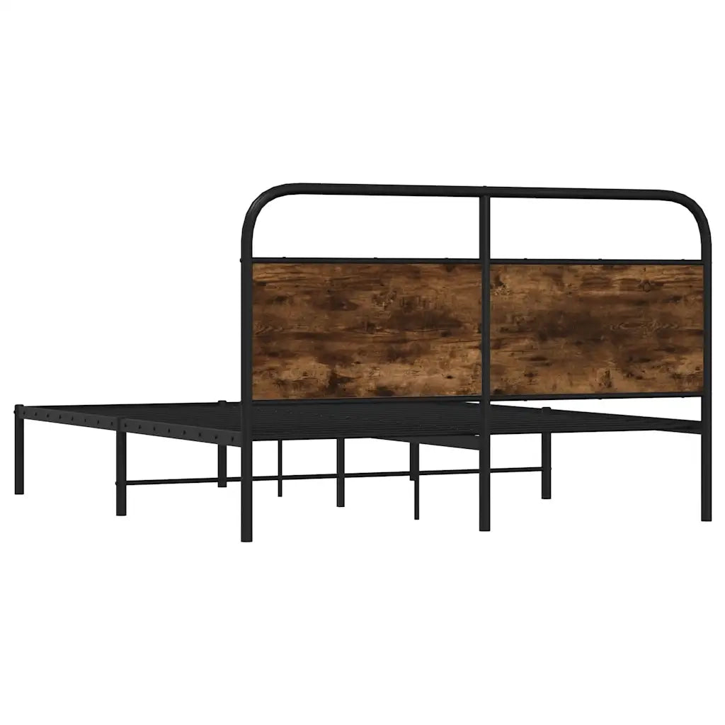 Giroletto senza Materasso-Struttura Letto Rovere Fumo 120x200 cm in Truciolato 260960