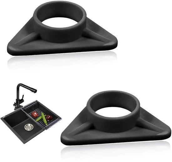 Accessori per rubinetti 2 pezzi - fissaggio in plastica - rinforzo della testa di scarico - per vasche doccia in acciaio inossidabile - facile da installare - riduce l'elasticità - fissaggio alla maniglia del rubinetto