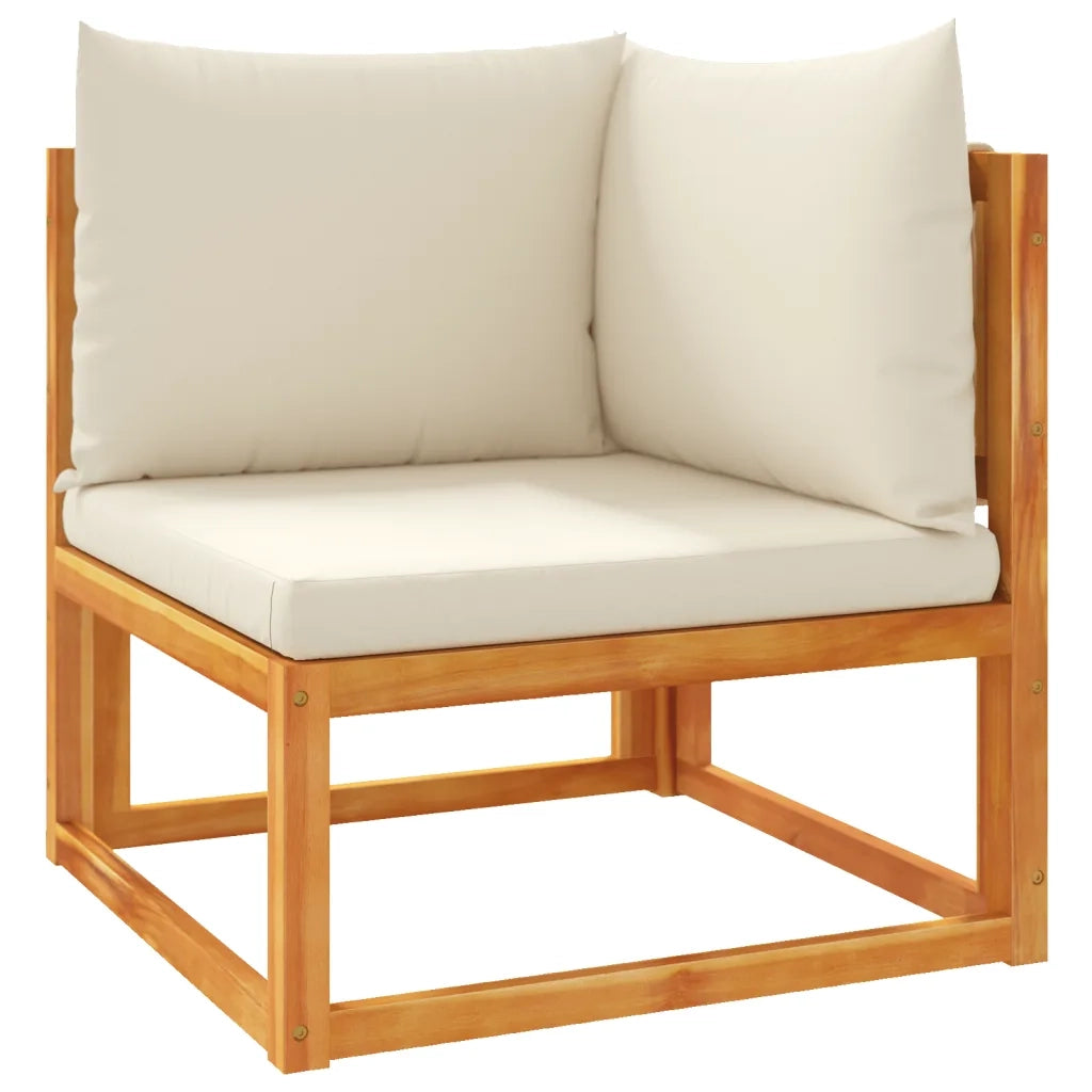 Divani da Giardino Angolari con Cuscini 2 pz in Legno di Acacia e Corda 3278853