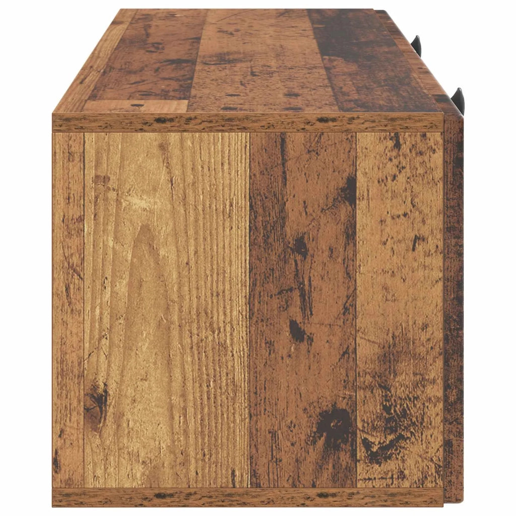 Mobile Porta TV da Muro-Credenza per TV sospesa Legno antico 78,5 x 31 x 30 cm 793315