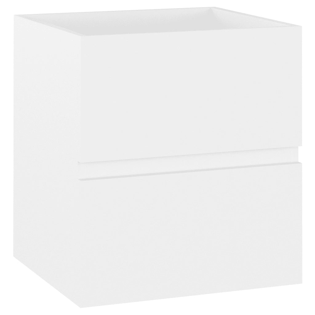 Mobile con Lavabo Integrato Bianco in Legno Multistrato 3071621