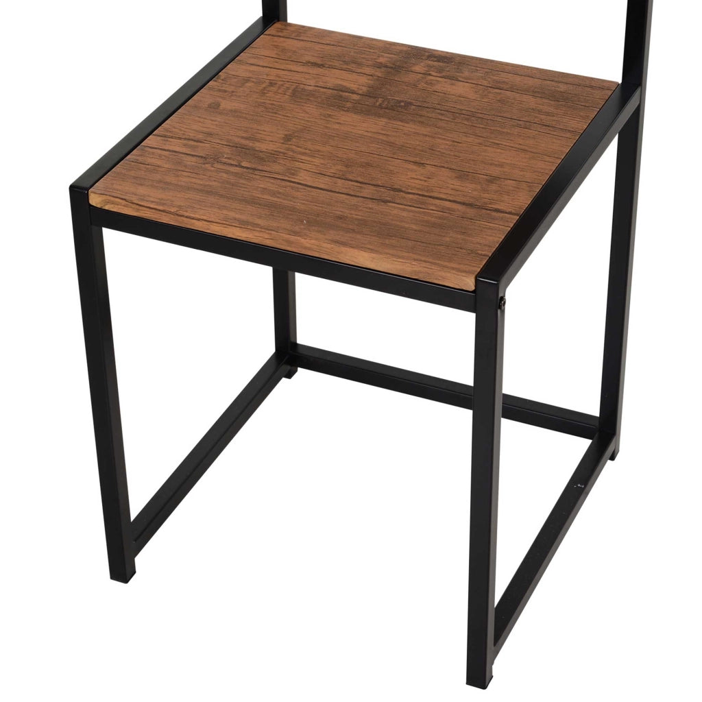 TAVOLO Set da 3 pezzi 90x47 cm MDF Naturale e acciaio zincato