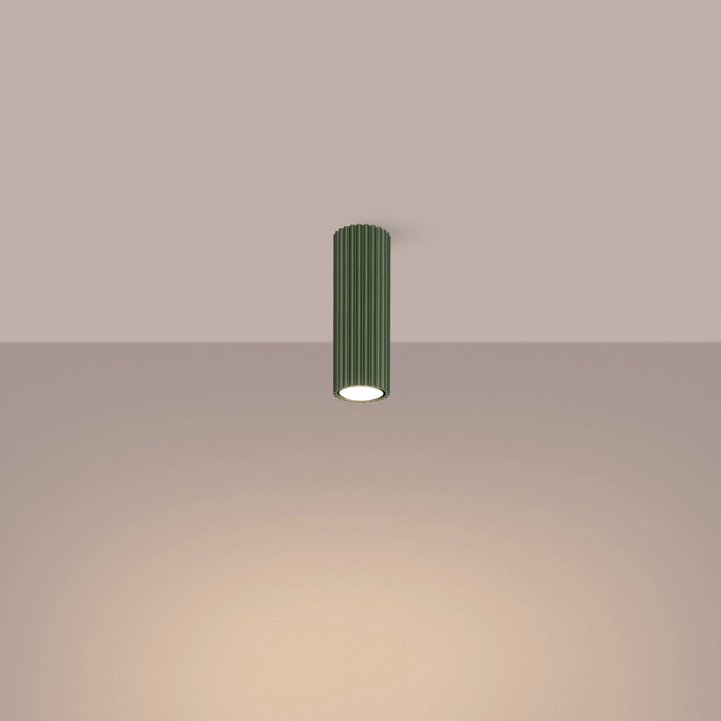 Lampada da soffitto KARBON 20 verde oliva