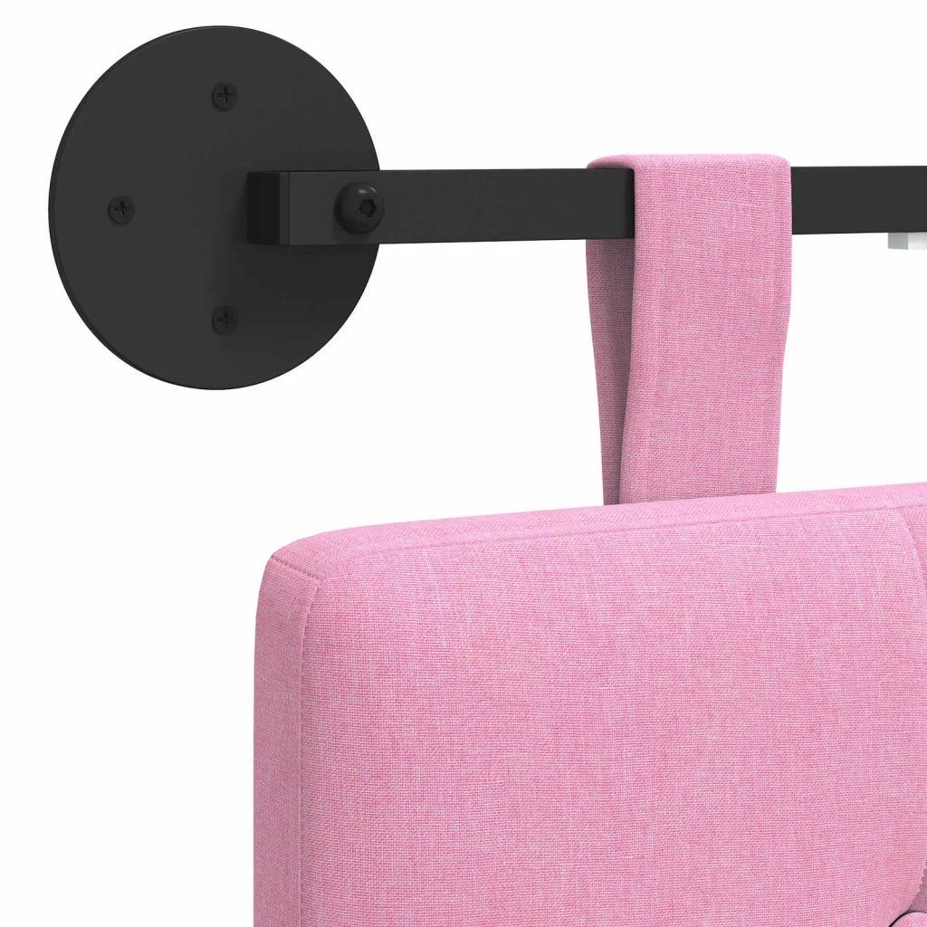 Testiera sospesa Con luce LED Rosa Tessuto 3424502