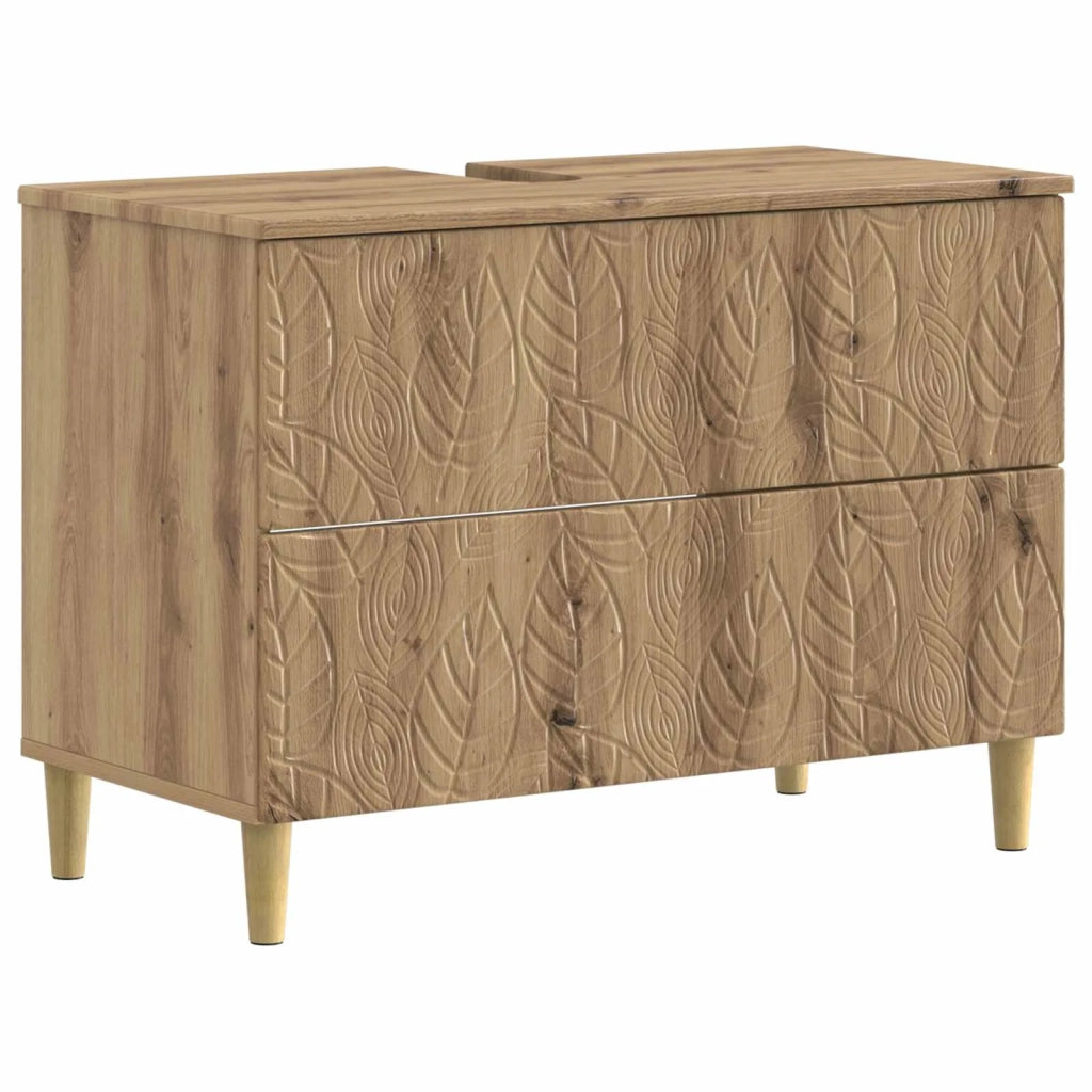 Set di Armadi da Bagno da 2 Pezzi DELFT Rovere Artigianale 3417548