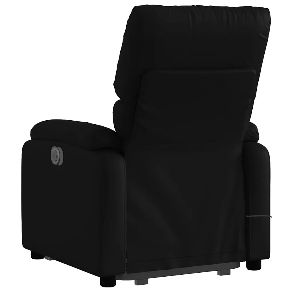 Poltrona | Sedia Relax Alzapersona Reclinabile Massaggio Nero Similpelle