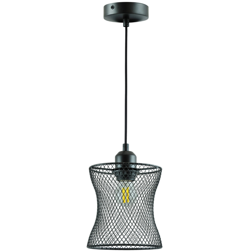 Lampada a sospensione loft nera E27 150cm Polux Haslo