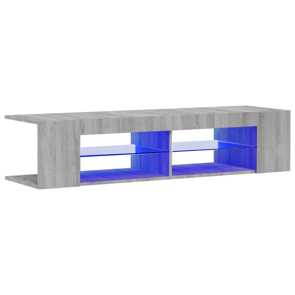 Mobile Porta TV con Luci LED-Mobile per TV-Credenza TV Grigio Sonoma 135x39x30 cm