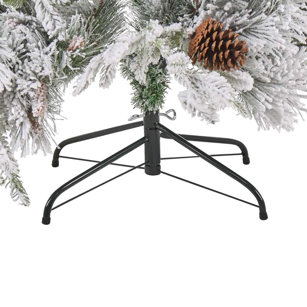 Albero di Natale artificiale verde 120 cm cosparso di neve finta
