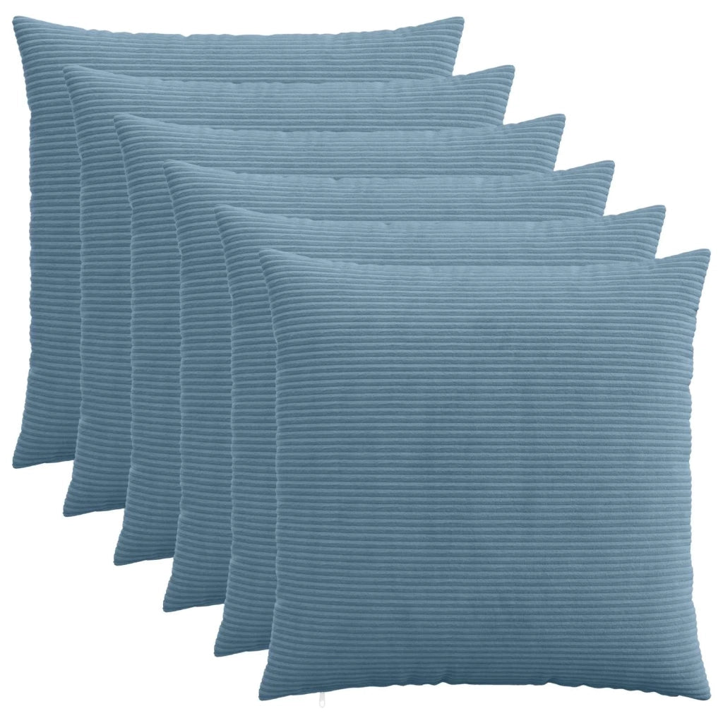 Federa 6 pcs HEERLEN Blu 55 x 55 cm corduroy 912296