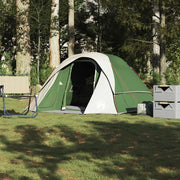 Tenda da Campeggio a Cabina per 4 Persone-Tenda per Escursionismo Verde Impermeabile 790456