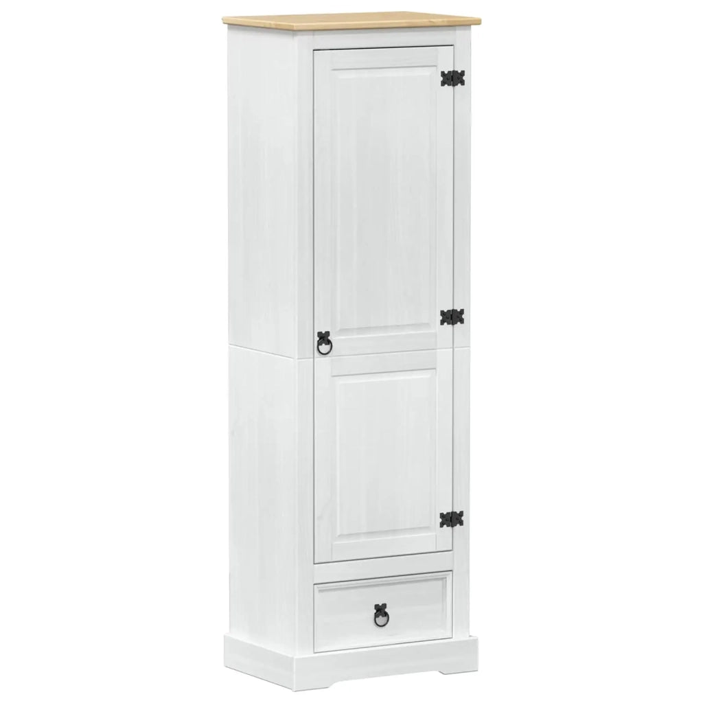 Armadi con cassetto Bianco 55 x 38 x 170 cm Pino massello CFW5557309